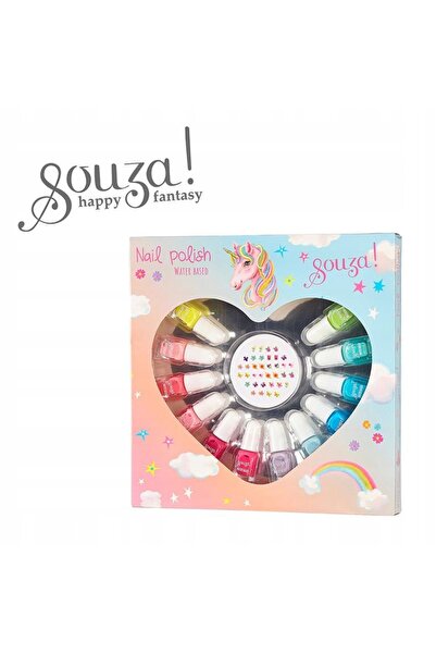 NO BRAND Ojă pentru copii cu stickere 12 culori Unicorn peel-off Souza