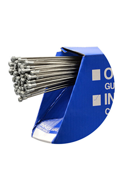 NO BRAND 100x Cablu de frână spate pentru bicicletă de șosea, 180 cm, INOX, BOX
