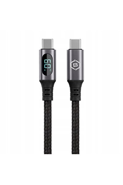 NO BRAND Cablu USB-C la USB-C Încărcare rapidă BLAVEC PD 60W Display LCD 1m