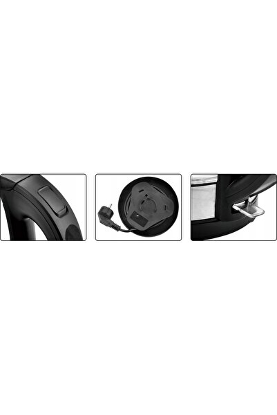 NO BRAND Fierbător electric fără fir, din sticlă, 1,7L, din oțel, cu LED