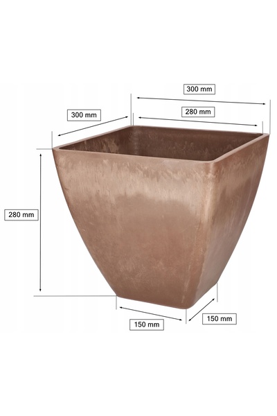NO BRAND Ghiveci de grădină cu capac compozit 28CM