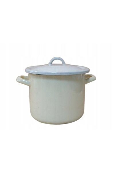 NO BRAND SET DE VASE EMALATE ÎNALTĂ, DE CULOARE CREAM, 18 CM, 2-18K