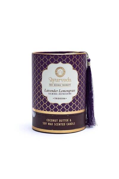 NO BRAND Lumânare parfumată Ayurveda - Lavandă și Citron Grass