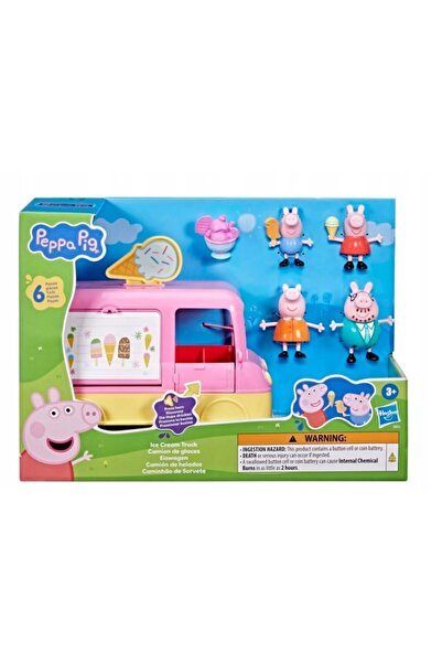 Hasbro Set camionetă de înghețată Peppa Pig cu figurine, 4 figurine + mașină