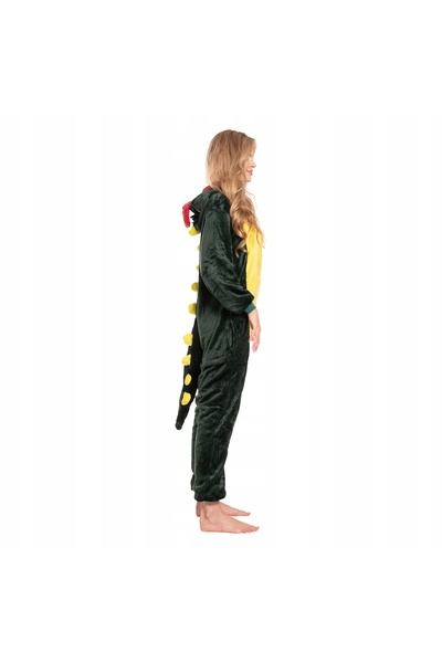 NO BRAND Pijama pentru femei, salopetă Kigurumi Onesie cu motiv de dinozaur, ...