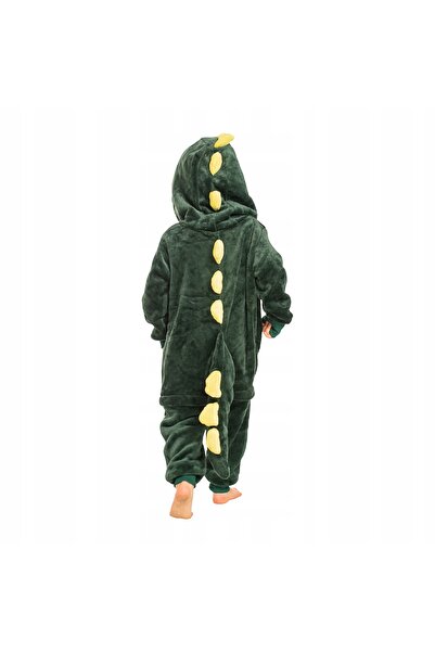 NO BRAND Pijamale pentru copii Kigurumi salopetă Costum de dinozaur Verde 135...