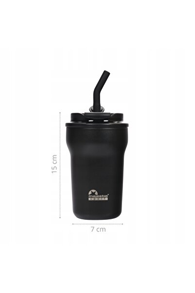NO BRAND Cană termică, termos mic cu pai și duză, Majestic Sport 420 ml