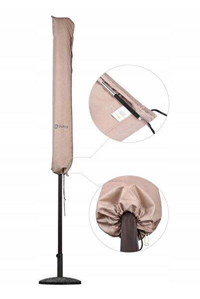 NO BRAND Husă de protecție pentru umbrelă de grădină, bej, 220 x 30/50 CM, SEKEY