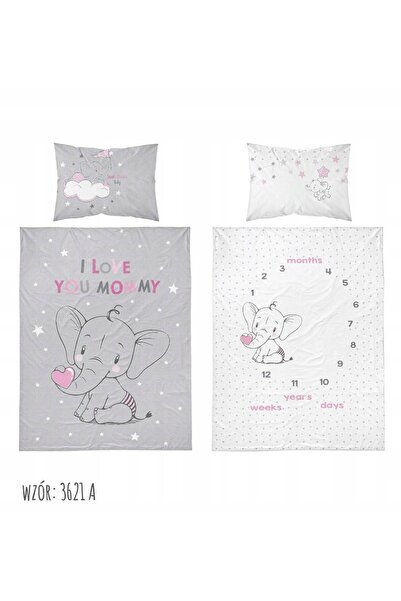 NO BRAND Lenjerie de pat din bumbac 100x135 Elefant