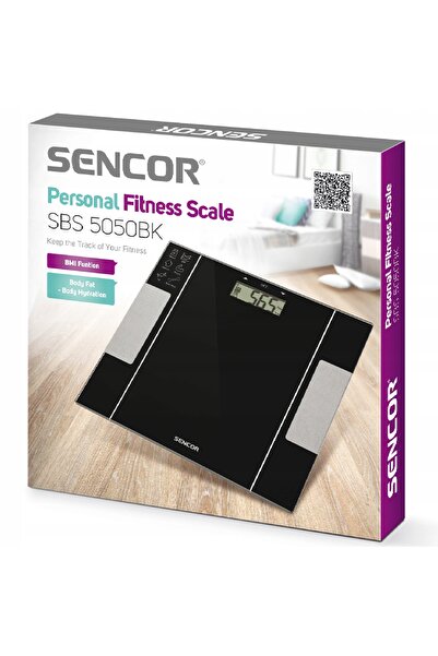 Sencor Bathroom Scale Sbs5050Bk Bmi Bmr Water Etc.