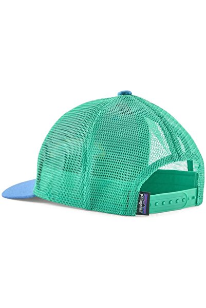 Patagonia Șapcă trucker pentru copii - logo oval '95 / albastru Shore