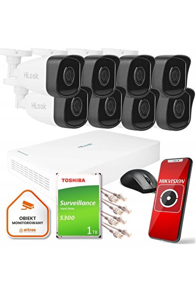 Hilook Cameră IP de exterior 5MP PoE pentru acasă IPCAM-B5 Aplicație HikConnect
