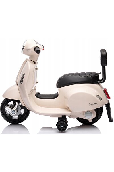 NO BRAND Trotinetă electrică pentru copii Vespa cu spătar albă