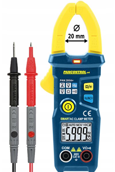 NO BRAND PAN 200A+ ampermetru digital cu clește 200A AC CAT III 600V 20mm NCV...