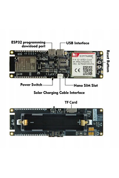 NO BRAND ESP32 LilyGO T-SIM7600E-H LTE 4G GSM GPS WiFi Bluetooth 18650