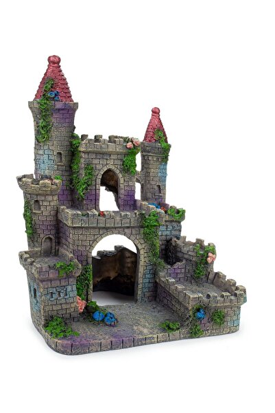 NO BRAND DECOREAZĂ-ȚI ACVARIUL CU UN CASTEL MARE DE 24 CM DE LA HAPPET