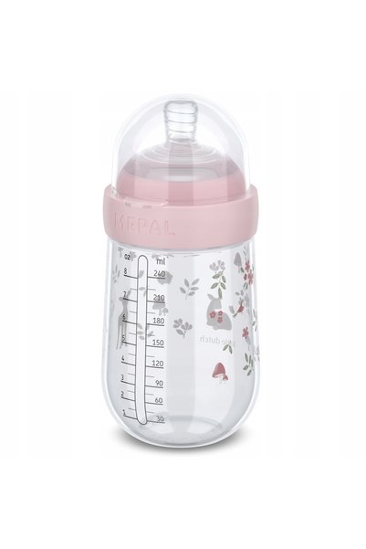 NO BRAND Sticlă și tetină anti-colici din silicon medical 0+, 240 ml MEPAL MIO