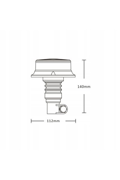 NO BRAND Lampă flash PICO LED portocalie flexibilă ALR0055