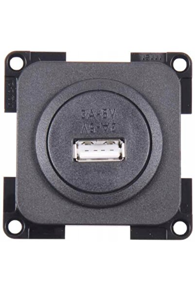 REIMO Priză de încărcare USB cu o singură intrare 5 V/3 A gri închis Fawo