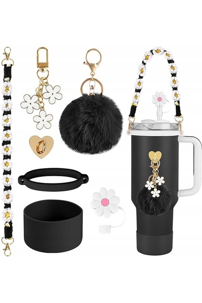 NO BRAND SET ACCESORII CUPA STANLEY 30 OZ: CUREA DE PRINDERE, PENDANT, HUSĂ