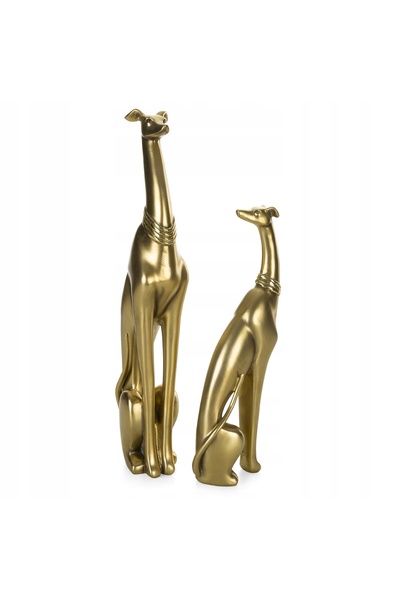 NO BRAND Figurină decorativă Câine (01) 13 x 7 x 36 cm Auriu
