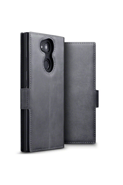 Terrapin Low Profile Δερμάτινη Θήκη - Πορτοφόλι Sony Xperia L2 - Grey