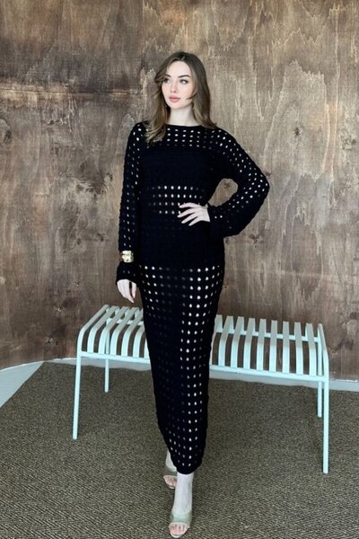Generic Brand Black Pitikare Knitwear Dress