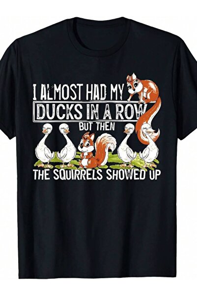 23ERVA Vintage Style "Ducks In A Row" Humor T-Shirt, Funny Saying Graphic Tee...