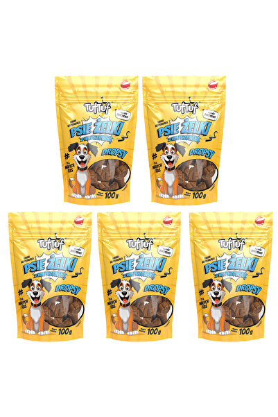 Tuf Tuf TufTuf Dog Gummies Drops recompense pentru câini cu carne de porc 5x80g