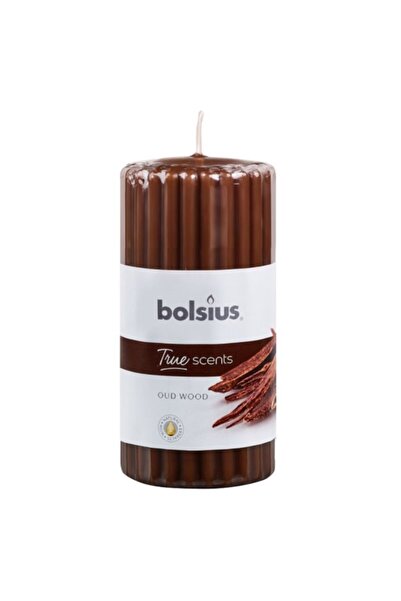 Bolsius Set 2 x Lumanare Stalp 120 x 58 mm Bolsius, Lemn de Oud