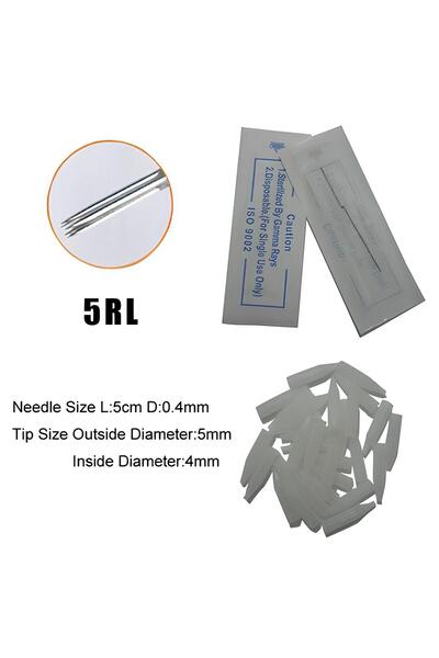 XLINETATTOO 10 Pieces Permanent Makeup Needle and Tip 10 Pieces - 5R