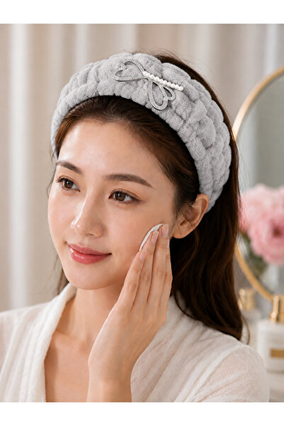 Eloré Pearl Bow Plush Hairband