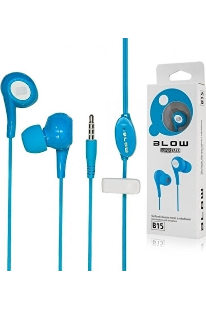 Blow B-15 Ενδοωτικά ακουστικά handsfree με βύσμα 3.5mm, γαλάζια