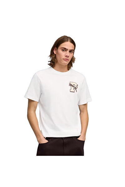 Puma Tricou Varsity cu imprimeu Grafic Alb 691776-02