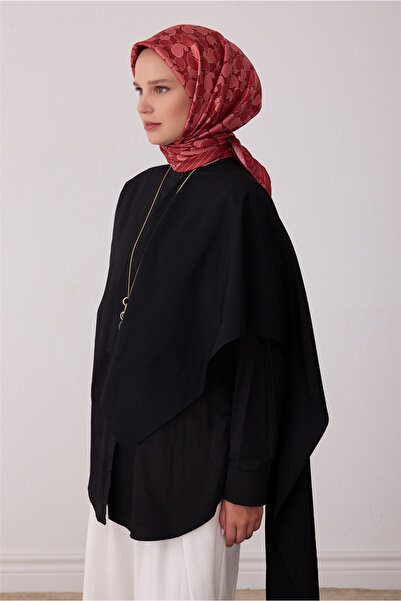 Belli Eșarfă roz cu model etnic, 100% mătase twill 4422-20