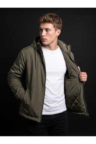 FLUEND MODA Men's Water and Windproof Quilted Coat Jacket