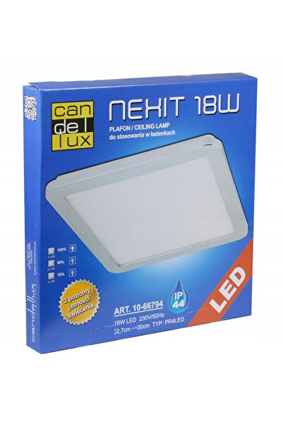 NO BRAND Lampă de tavan pătrată Candellux 30 x 30 cm, argintie