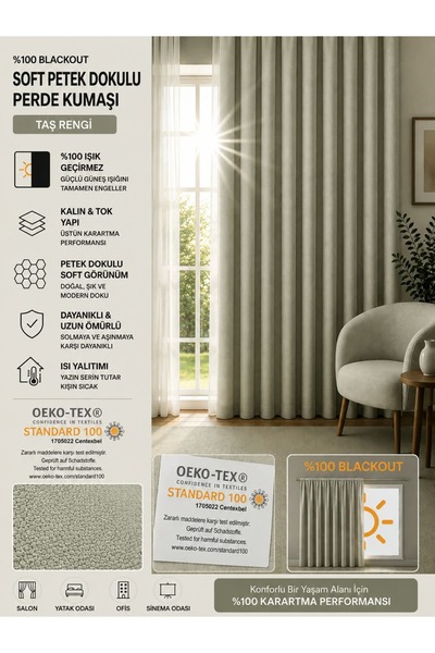ArtAmor Real 100% Blackout Blackout Curtain Heat Light Insulating Fold-Free F...