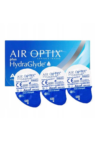 NO BRAND AIR OPTIX HYDRAGLYDE 6 bucăți lentile de contact lunare dioptrie +1.25