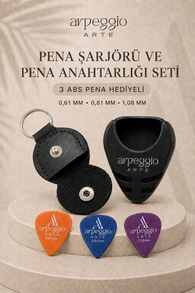 arpeggio ARTE Kutija za plektrume i set privjesaka za plektrume – 3 ABS plekt...