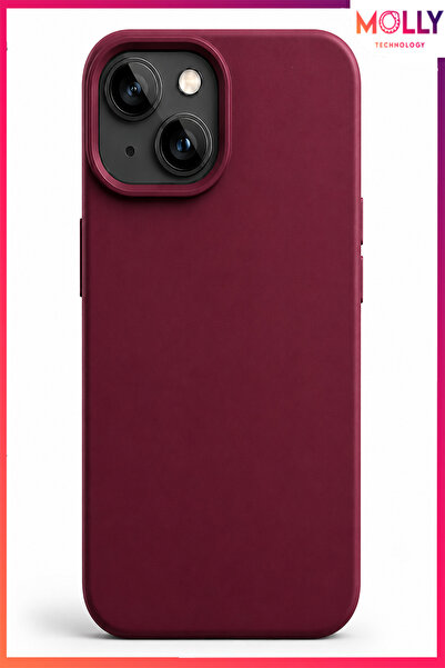 Molly iPhone 13/14 İçin Vişne Çürüğü Orijinal Liquid Soft İçi Kadife Mat Prem...