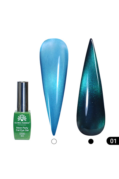 global fashion Oja semipermanenta Cat Eye Neon Party, Efect 3D, 8ml, Nr.0