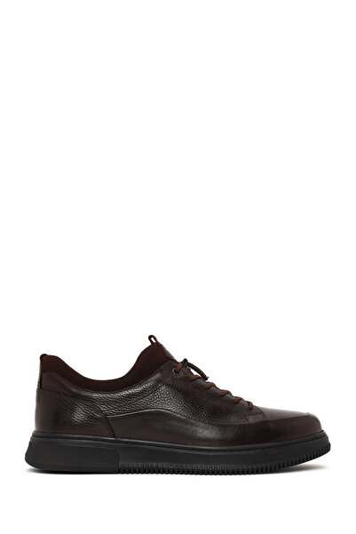 Derimod Men's Brown Lace-Up Leather Sneaker Wm720006Df