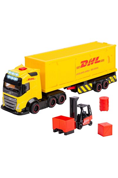 Evelise Camion Dickie Toys DHL Camion greu 35 cm cu lumini și sunete