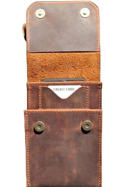 Generic Brand Genuine Leather Phone Bag Crossbody Bag with Shoulder Strap Sma...