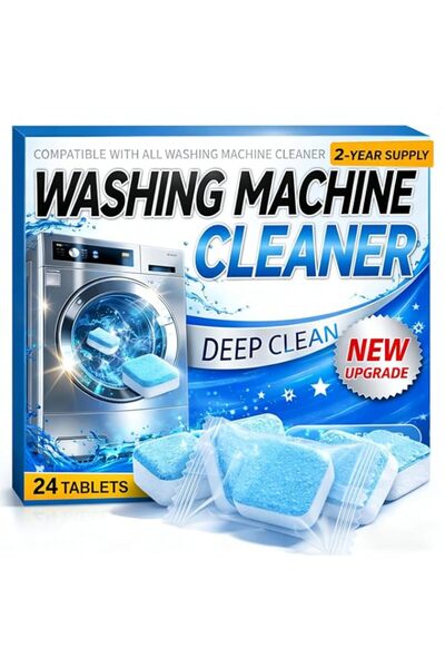 Generic Brand YOOJ® 24 Packs Enzyme Washing Machine Cleaner Tablets, 2-Year S...