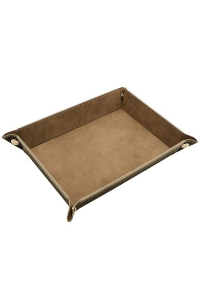 Generic Valet Tray - Leather and Velvet EDC Catchall Tray for Jewelry, Wallet...