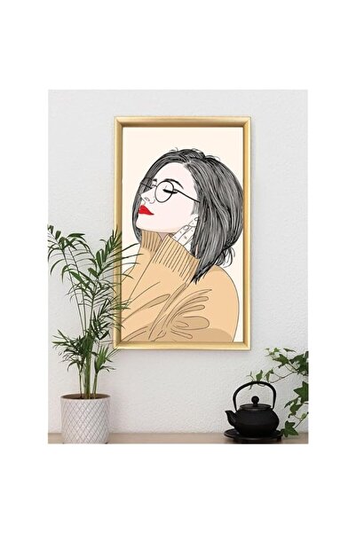 Generic Brand 'Girl Feel Relax' Digitally Printed Wall Poster with Photo Fram...