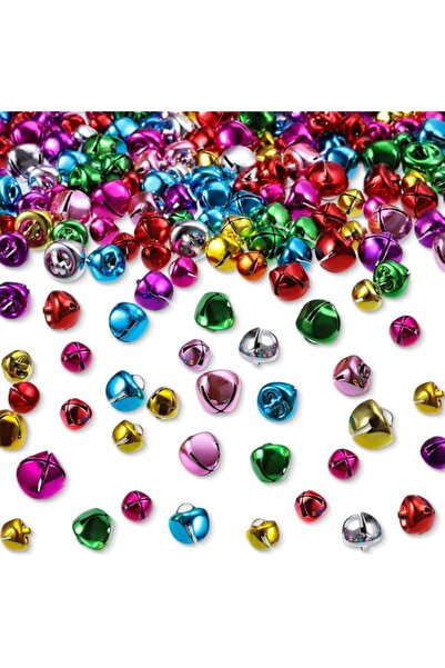 Generic Brand 100 Pcs Jingle Bells, 6 MM Craft Bells Ornament, Colourful Smal...