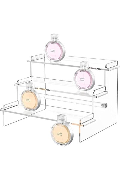 Generic Acrylic Display Risers, 3 Tier Perfume Organizer Stand, Clear Cupcake...